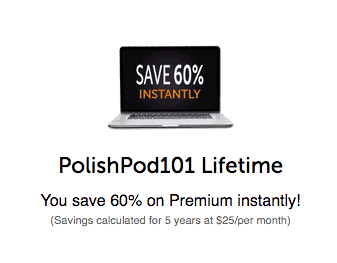 PolishPod101 60 percent off screenshot